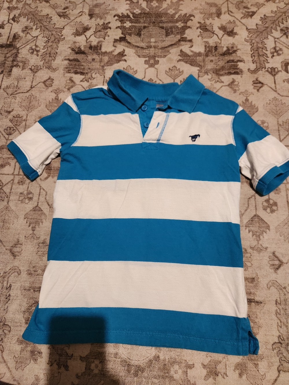 Wrangler Blue and White Striped Kids Polo